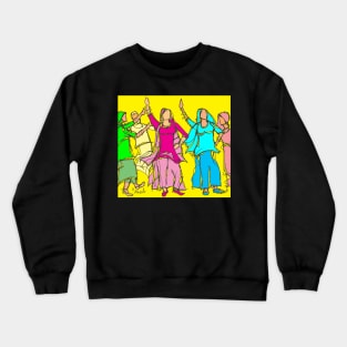 Punjabi Giddah dancers 1 Crewneck Sweatshirt